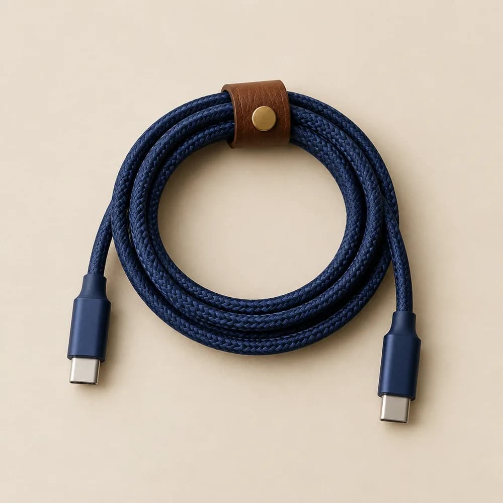 كابل USB-C مضفور